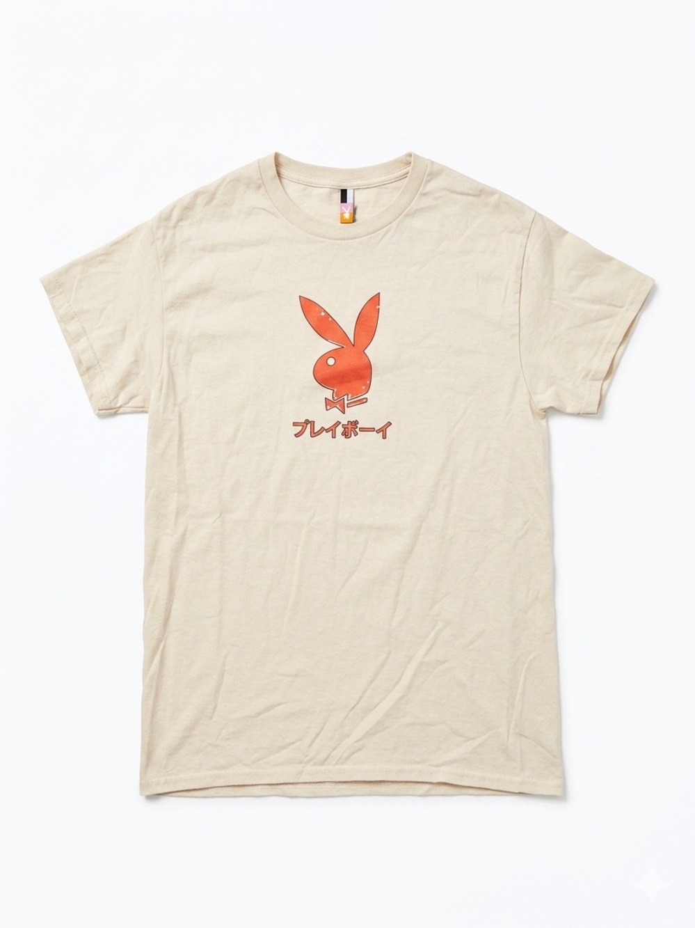 Playboy x Color Bars Tokyo Club Shirt Small Cream Graphic Tee Anime Bunny 2021
